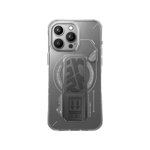 SkinArma Helio MagSafe Case With Grip Stand for iPhone 15 Pro - Grey