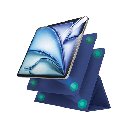 Smart Premium Magnetic Stand Case for iPad Air 13" M2 6th Gen - Blue