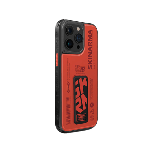 SkinArma Spunk MagSafe + Grip-Stand Case for iPhone 15 Pro - Orange