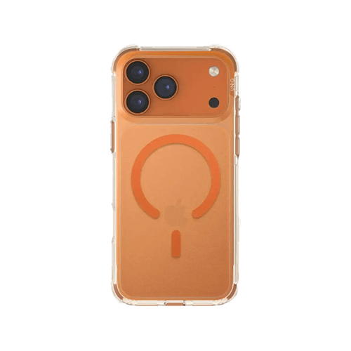 Uniq Hybrid LPX Classic MagSafe Case for iPhone 17 Pro Max - Frost Clear/Volt Orange